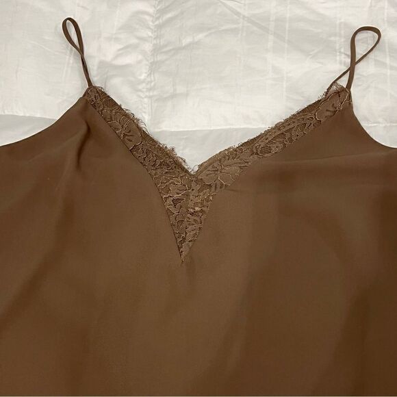 Melrose Market fully lined Chocolate colored camisole with lace trim- NWOT XL - Picture 8 of 9